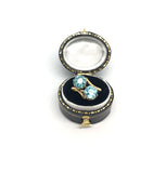 Reserved 18ct Gold Toi et Moi Zircon Ring - Ishy Antiques