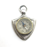 Antique Shield Silver Compass with Silver Chain Reserved - Ishy Antiques