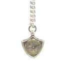 Antique Shield Silver Compass with Silver Chain Reserved - Ishy Antiques