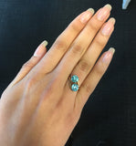Reserved 18ct Gold Toi et Moi Zircon Ring - Ishy Antiques