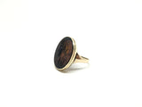 reserved Antique Amber Glass Intaglio Ring - Ishy Antiques