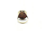 reserved Antique Amber Glass Intaglio Ring - Ishy Antiques