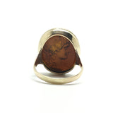 reserved Antique Amber Glass Intaglio Ring - Ishy Antiques