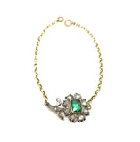 IxH Collab Early Emerald and Diamond Flower Bracelet - Ishy Antiques