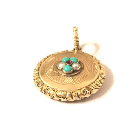 Miniature Victorian Mourning Locket - Ishy Antiques
