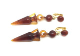 The Metropolitan Museum of Art 1960's Lucite Earrings - Ishy Antiques