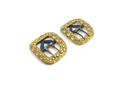 Georgian Miniature Gilt Metal Buckles - Ishy Antiques