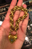 Georgian Pinchbeck Chain Bracelet and Padlock