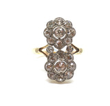 Early 20th Century Double Cluster Diamond Ring