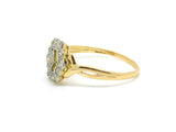French Art Deco Diamond Cluster Ring