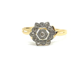 French Art Deco Diamond Cluster Ring