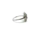 Reserved Art Deco Two Stone Panel Ring