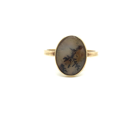 Georgian Moss Agate Ring