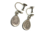 Vintage Abalone Shell Sterling Silver Earrings