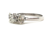 1.70ct Three Stone Old Cut Diamond Ring