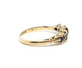 18ct Gold Five Stone Sapphire and Diamond Ring