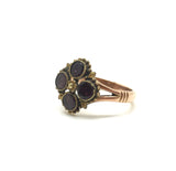 Antique Floral Garnet Ring