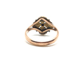 Antique Floral Garnet Ring