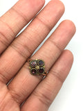 Antique Floral Garnet Ring