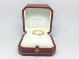 Cartier Flat C 18 Carat Rose - Yellow Gold Ring with Cartier Ring Box