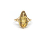 Pear Shape Citrine Ring