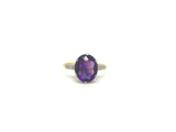 Vintage 18 Carat Gold Amethyst and Diamond Ring