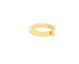 Cartier Flat C 18 Carat Rose - Yellow Gold Ring with Cartier Ring Box