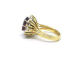 Vintage Garnet and Diamond Ballerina Ring in 18 Carat Gold