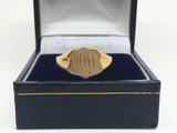 18 ct Gold Monogrammed Signet Ring - Ishy Antiques