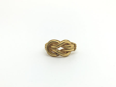 Love Knot 18ct Gold Greek Ring - Ishy Antiques