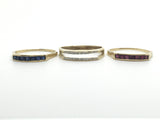 14ct Gold Interchangeable Sapphire and Ruby Diamond Ring - Ishy Antiques