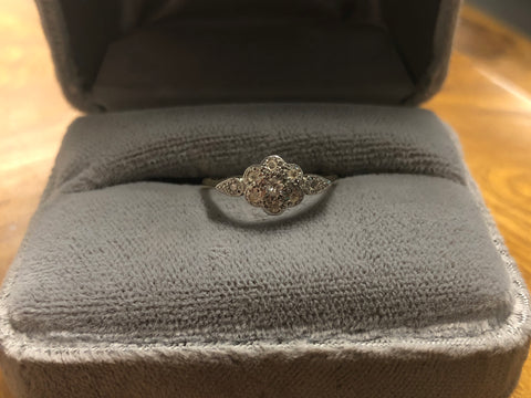 Art Deco 18ct Gold Diamond Ring