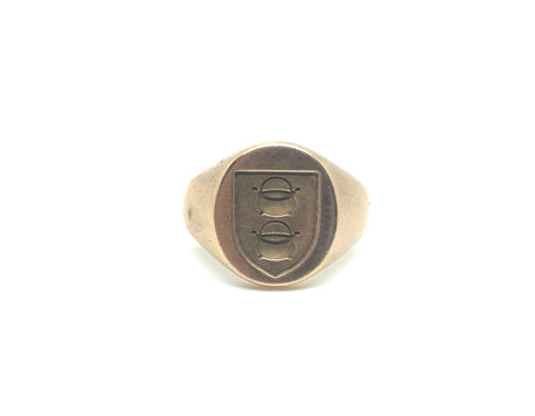House of Lara - Gold Double Cauldron Signet Ring