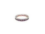 18ct White and Yellow Gold Art Deco Ruby Eternity Ring