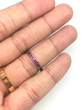 18ct White and Yellow Gold Art Deco Ruby Eternity Ring