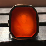 Emperor Caracalla Victorian Carnelian Intaglio Seal Ring
