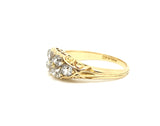 Victorian Two Row Old cut Diamond Ring in 18ct Gold