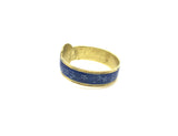Rare French 19th Century Enamel Ring Depicting the Muse Terpsichore
