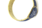 Rare French 19th Century Enamel Ring Depicting the Muse Terpsichore
