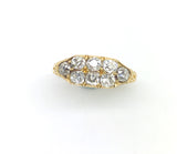 Victorian Two Row Old cut Diamond Ring in 18ct Gold