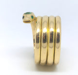Reserved Victorian 18ct Gold Emerald Set Snake Ring