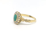 Victorian Turquoise and Diamond Halo Ring