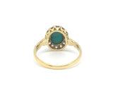 Victorian Turquoise and Diamond Halo Ring