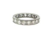 Reserved. Platinum Art Deco Diamond Eternity Ring 2.34ct