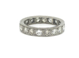 Reserved. Platinum Art Deco Diamond Eternity Ring 2.34ct