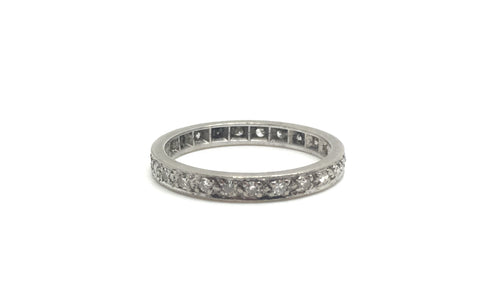 18ct White Gold Art Deco Diamond Eternity Ring