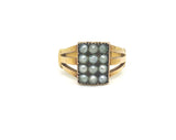 Victorian 15ct Gold Pearl Panel Ring