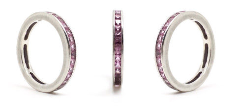 Deakin and Francis Pink Sapphire Platinum Eternity Ring
