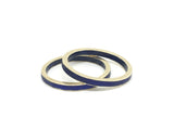 Matching Art Deco Gold Enamel Eternity Rings