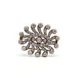Georgian Old Cut Diamond Set Spray Brooch